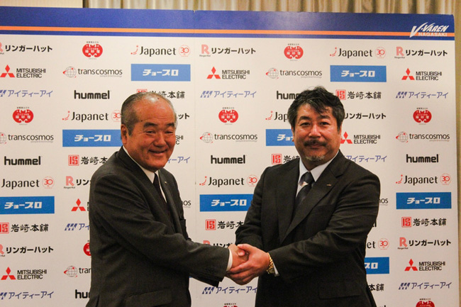 左から、内田正二郎取締役会長、池ノ上俊一代表取締役社長。